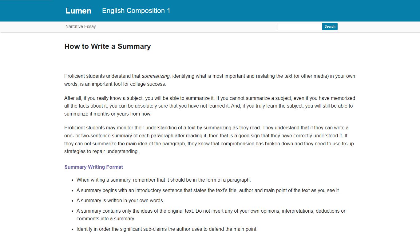 How to Write a Summary | English Composition 1 - Kellogg